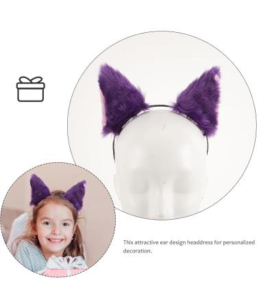 Healeved Faux Fur Cat Ears Headband - Purpless Halloween Headband for Women Soft Fabric Plush Fox Ears Headband for Halloween Thanksgiving Party Cosplay - Buy Online on GoSupps.com