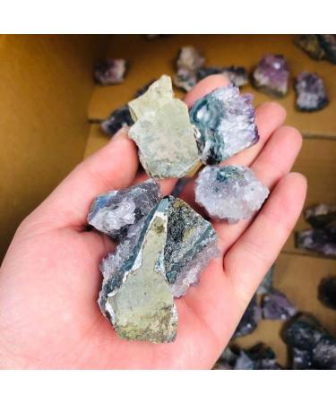 Natural Crystal Rough Natural Crystals and Stones Natural Raw Quartz Crystal Cluster Stones Specimen Home Crafts Decoration Ornament for Decoration QINTINYIN (Color : 21g-31g 3pc)