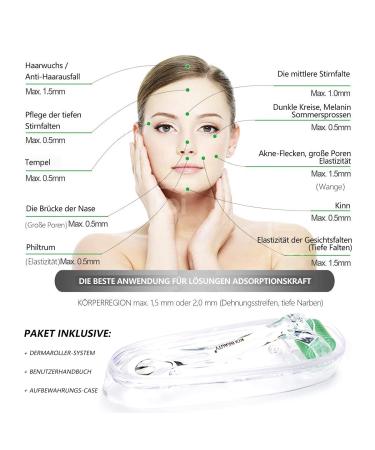 Koi Beauty Dermaroller 200 Real Needles - Microneedling Tool for Beard & Hair Growth | 0.5mm Needle Roller for Men & Women - Buy Online on GoSupps.com