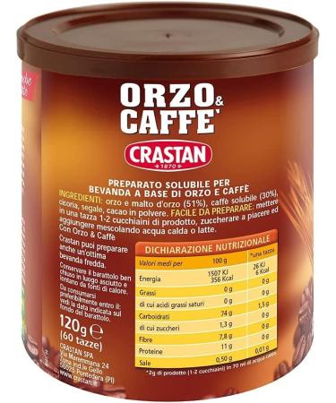 6x Crastan Orzo & Coffee Instant Soluble Barley Grain Coffee Coffee 120 gr - Buy Online on GoSupps.com