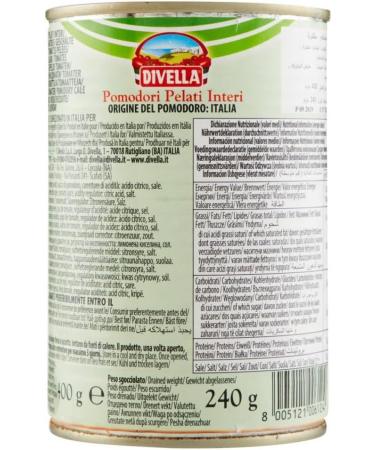 Pastificio Divella Peeled Tomatoes 400 g (5 pots of 400 g) - Buy Online on GoSupps.com