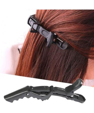 Thetho Hair Clamps - 15 Professional Hair Clips for Stylists | Durable Plastic Black Hairdresser Clips (11.5cm) - Buy Online on GoSupps.com