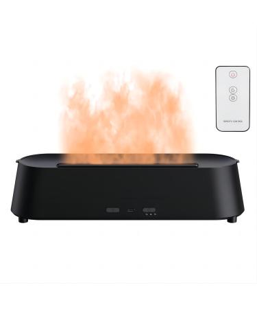 Flames aromatherapy diffuser 200ml diffuser for fragrance oil with remote control 7 colors LED light effects room fragrance humidifier ultrasound fuzling humid humidifier with waterless automatic switch-off