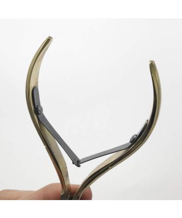 Wohlstand Professional Gold-Plated Carbon Steel Cuticle Nippers - Stainless Steel Cutter with Double Spring 6mm Jaw for Dead Skin Removal and Nail Care - Buy Online on GoSupps.com