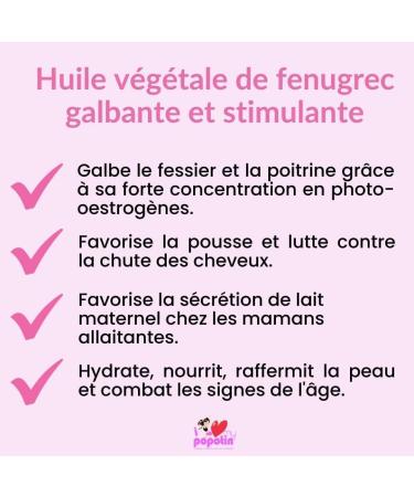 French Fenugreek Oil For Buttocks Enlarge Chest and Hip - Nail and Hair Care - Natural-100ml - I Love My Popotin - Buy Online on GoSupps.com
