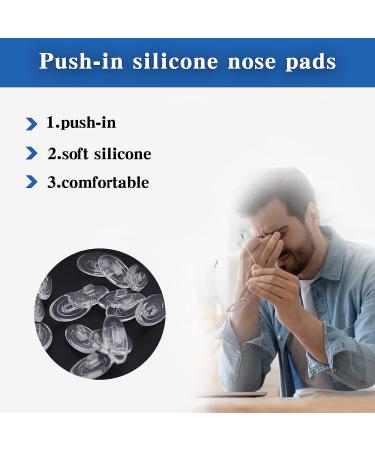 Soft Silicone Eyeglass Nose Pads - 10 Pairs Anti-Slip Replacement Kit for Eyeglasses - Oval Shape - 6 Piece Set - Buy Online on GoSupps.com