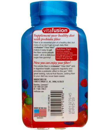 VitaFusion Fiber Well Gummies - Assorted Flavors - 90 Gummies (Pack of 3) | Fiber Supplement - Buy Online on GoSupps.com