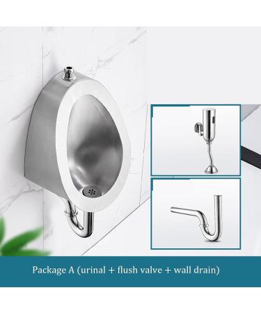 Automatic Induction Urinal Public Toilet Urinal 304 Stainless Steel Urinal Wall-Mounted Male Urinal Small Vertical Toilet Suitable for Home Hotel School - Buy Online on GoSupps.com