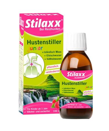 Cough suppressant junior 100 ml for irritating cough and dry cough irritating effect on cough day and night from 1 year raspberry flavor