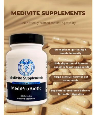 MediProBiotic 30ct | Daily Probiotic for Men & Women | 20 Billion CFU | Daily Probiotic with Lactobacillus Bifidobacterium & Saccharomyces Boulardii | Supports Gut Health Digestion & Immune Function - Buy Online on GoSupps.com