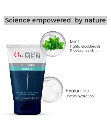 Generic LF ALPHA MEN Acno D-TAN Scrub With Hyaluronic & Mint 50g - Detan Scrub for TAN removal | Fights Blackheads & Detoxifies Skin - Buy Online on GoSupps.com