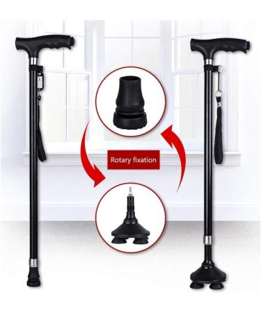 Portable Aluminum Walking Aids with LED Light - Lightweight Collapsible Fashionable Lightweight Non-Slip Fully Adjustable for Men Women Elder Crutches Hello Independence Enhanced style - Buy Online on GoSupps.com