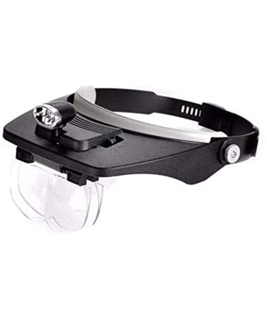 Headband Magnifier Handheld Digital Magnifier Head-Mounted Magnifying Glass Headband Magnifier Lamp with 2 Led Light Illuminated Loupe Repair Reading Jewelry Helmet Magnifying Glasses Better Life