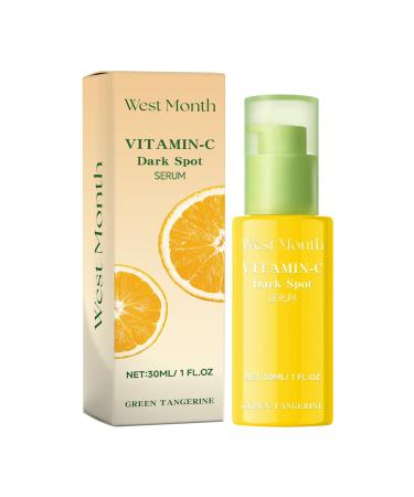 Vitamin C Serum With Green Tangerine Extract - Vitamin C Serum for Face - Plant Based Anti Wrinkle & Dark Circle Serum - Brightening Serum for Dark Spots - Skin Care Serum for Hydrating and Smooth