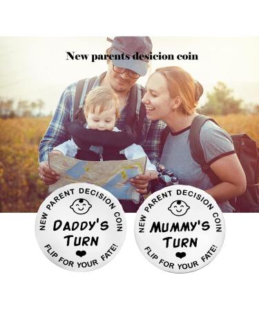 Decision Coin for New Parents - Funny New Mum & Dad Gift for Newborn Baby - Buy Online on GoSupps.com