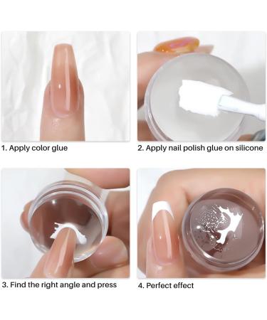 Clear Silicone Jelly Stamper Set for Nail Art Design | 2 Pcs with Scraper | Manicure Tools for Stamping A3DGB - Buy Online on GoSupps.com