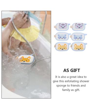 Lurrose 6Pcs Baby Bath Sponge | Cartoon Animal Design | Absorbent Exfoliating Shower Sponge for Kids | Ultra Soft Foam Body Scrubber for Boys and Girls | Mixed Pattern - Buy Online on GoSupps.com