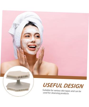 Beavorty Face Brush Face Scrub Scrubber Facial Cleansing Brush Exfoliator Face Cleansing Brush Facial Brush Facial Cleansing Brush for Blackhead Makeup Brush Silica Gel Double Head 6.50X6.50X4.00CM Grey - Buy Online on GoSupps.com