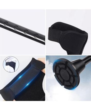 Adult Forearm Crutches Crutches Mobility Device Height Adjustable Aluminum Cane/Black/1 Pair Lucky Star Black 1 Pair - Buy Online on GoSupps.com