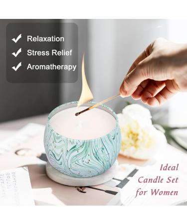 Soy Candle Gifts for Women | Aromatherapy Candle Set - 4 Pack Lavender Vanilla Lemon Fig | 120H Burning Time | Perfect for Christmas Birthday & Valentine's Day - Buy Online on GoSupps.com