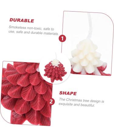 Abaodam Scented Candle - Christmas Tree Figurine Xmas Tree Shaped Mini Candle Ornament (10x8.3cm) for Holiday Decor - Buy Online on GoSupps.com