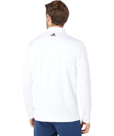 adidas Men's Club White Quarter Zip Pullover Large - Recycled Polyester - Buy Online on GoSupps.com