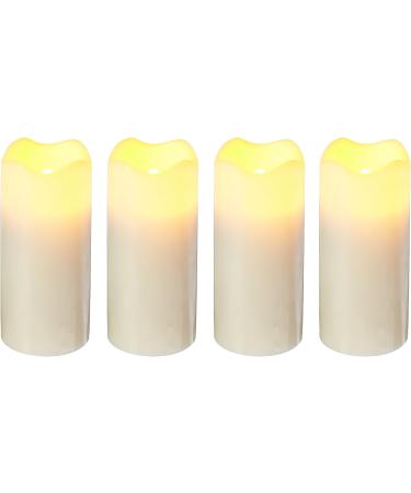 Flipo Pacific Accents Ivory Wax Wavy Top Votives with Timers - Set of 4 | Elegant Home Decor Lighting - Buy Online on GoSupps.com