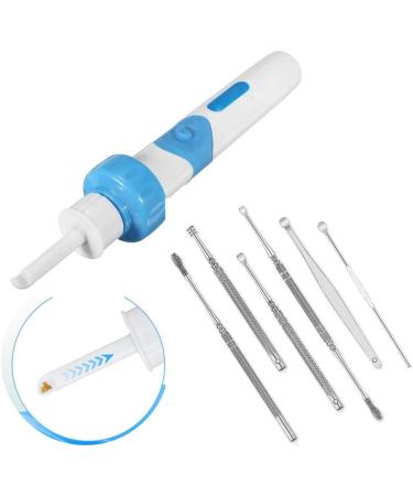 Ear Cleaning Kit Ear Wax Removal Kit Ear Cleaner Soft-Headed Adult Electric Suction Ear Wax and Ear Picker Ear Pick 6pc Ear Cleaning Tools 3X Ear Pick 2X Ear Loops & 1x Spiral Ear Cleaner
