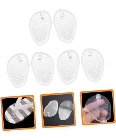 Minkissy 3 Pairs Gel Forefoot Cushions - Painless Toe Protectors for Sandals & Flip-Flops | Heel Grip Inserts | Transparent Foot Pads 10x6.5cm - Buy Online on GoSupps.com
