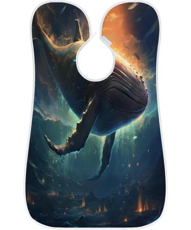 Big Whale Beard Bib Apron | Beard Hair Catcher for Men | Perfect Father's Day & Christmas Gift | Includes 2 Suction Cups - Buy Online on GoSupps.com