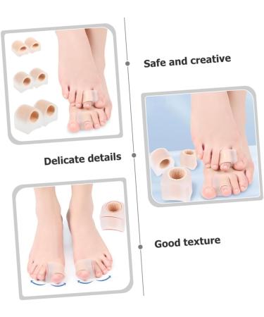 Lurrose 2 Pairs Silicone Gel Toe Spacers & Bunion Protector Sleeves - Multipurpose Fiber Tool for Men, Small Toes Separators - 2.7x2.2cm - Buy Online on GoSupps.com