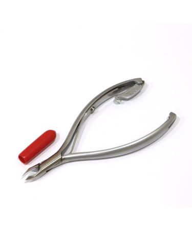 SAM Cuticle Nipper Cuticle Cutter Inox Satin Jaw 4 mm Single Spring Silver