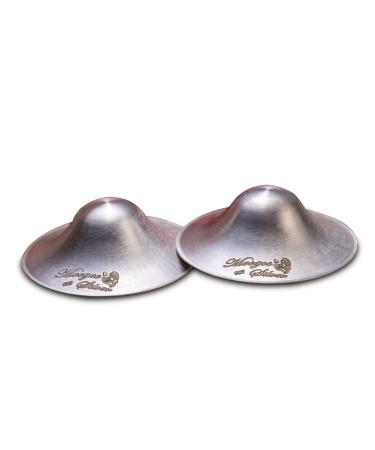 The Original Silver Nursing Cups - Nipple Shields for Nursing Newborn - Newborn Essentials Must Haves - Soothe and Protect Your Nursing Nipples - 925 Silver (XL)
