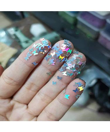 24 Color 3D Butterfly Nail Glitter Sequins - Kalolary Laser Flake Acrylic Manicure Paillettes - Nail Art Decoration and Makeup Glitters - Buy Online on GoSupps.com