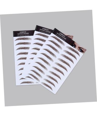 Housoutil 10 Pcs Eyebrow Stickers Temporary Brow Tattoos Artificial Eyebrow Cosmetic Eyebrow Trimming 6d - Buy Online on GoSupps.com