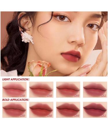 dijuidy Matte Lip Gloss Waterproof Smooth Lipstick Portable Travel Bag Beauty Makeup Removable for Women Girls Ladies Type 9 - Buy Online on GoSupps.com
