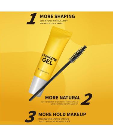 Eyebrow Gel | 10ml Waterproof Eyebrow Laminating Gel | Three-dimensional S-shaped gelling with a brush for a lifted fuller look - Buy Online on GoSupps.com