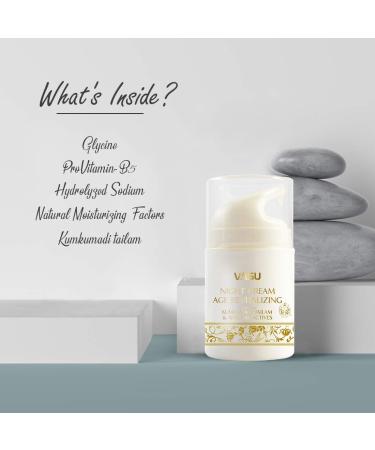 Vasu Night Cream - Age Revitalizing with Kumkumadi Oil & Natural Actives | 1.69 fl.oz - International Shipping Available - Buy Online on GoSupps.com