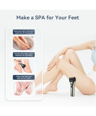 Electric Foot Callus Remover Set - 10-Piece Waterproof Rechargeable Kit for Smooth Feet | Digital Display & Effective Dead Skin Removal - Buy Online on GoSupps.com