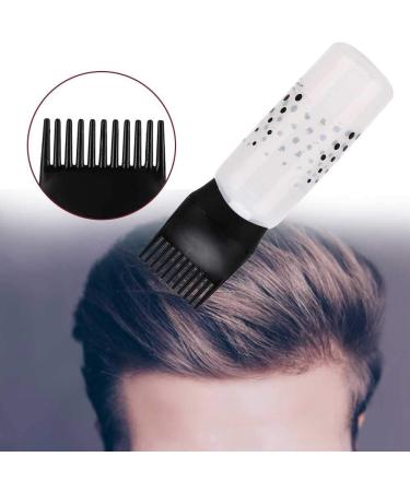 Fictory Hair Dye Brush Bottle Hair Dye Bottle Shampoo Hair Coloring Dyestuff Applicator Bottle with Comb Teeth 170ml for Salon Hairdressing Hair Dye (Black) - Buy Online on GoSupps.com