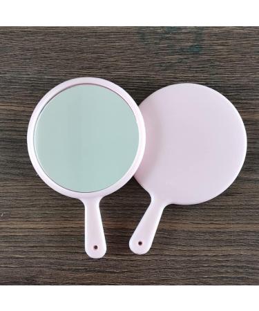Laseners 3-Piece Small Hand Mirror Set - Portable Round Cosmetic Mirrors in Pink for Travel and Daily Use - Buy Online on GoSupps.com