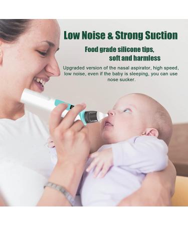 Rechargeable Baby Nasal Aspirator & Nose Suction - Electric Nose Cleaner for Newborns and Toddlers with 2 Nozzle Sizes - E-Nose Sucker in Blue - Buy Online on GoSupps.com