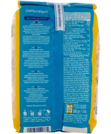  Italian Gourmet E.R. De Cecco Pasta 100% Italian Pasta Bags Rigati #33 500g + Italian Polpa Gourmet 400g (Pack of 10) - Buy Online on GoSupps.com