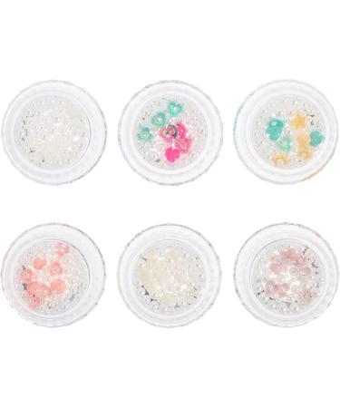 LALAFINA 18 Boxes Nail Art Accessories Artificial Nails Decors Star Nail Art Manicures Steel Balls Manicure Flower Embellishment Nail Art Beads The Flowers Plastic Flower Delicate - Buy Online on GoSupps.com