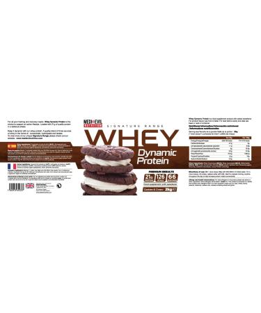 Medi-Evil Nutrition Whey Dynamic Protein Cookies and Cream Flavour 2kg 66 Servings Whey Protein Powder for Muscle Growth Vegetarian Cookies & Cream 66 Servings (Pack of 1) - Buy Online on GoSupps.com