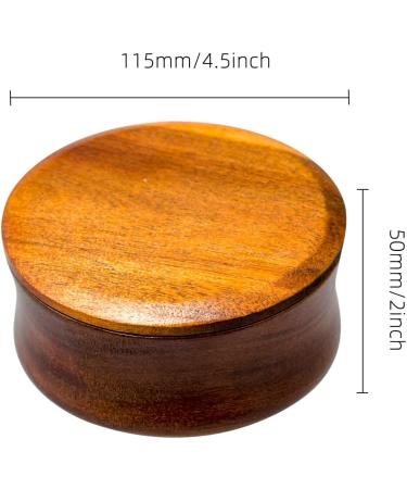 Grandslam Wooden Shaving Bowl with Lid | Premium Shaving Soap Bowl for Men | Perfect for Wet Shaving - Braun-1 - Buy Online on GoSupps.com