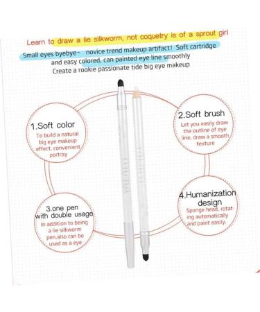 Didiseaon 3pcs Lying Silkworm Pen Double Head Eye Shadow Pen Eye Shadow Pencil No Smudge Makeup mediumx3pcs Whitex3pcs - Buy Online on GoSupps.com
