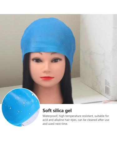 GSJNHY Silicone Highlight Cap for Hair Dye - Frosting & Bleaching Hook - Reusable Styling Tool in Blue - Buy Online on GoSupps.com