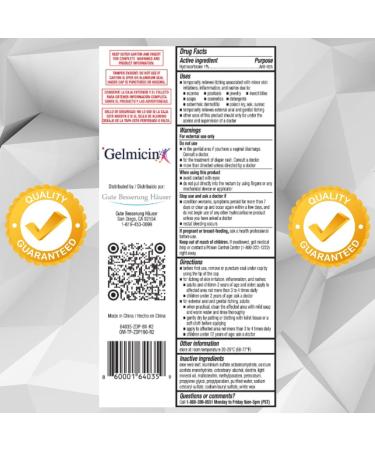 Gelmicin Hydrocortisone 1% Cream - Skin Rash Relief for Allergies, Eczema & Psoriasis - 1.41 oz - Buy Online on GoSupps.com