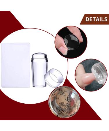 Luvadeyo Nail Stamp Set - 1 Piece French Nail Manicure Kit with 8 Stamps & Scraper for Perfect Nail Art - Buy Online on GoSupps.com